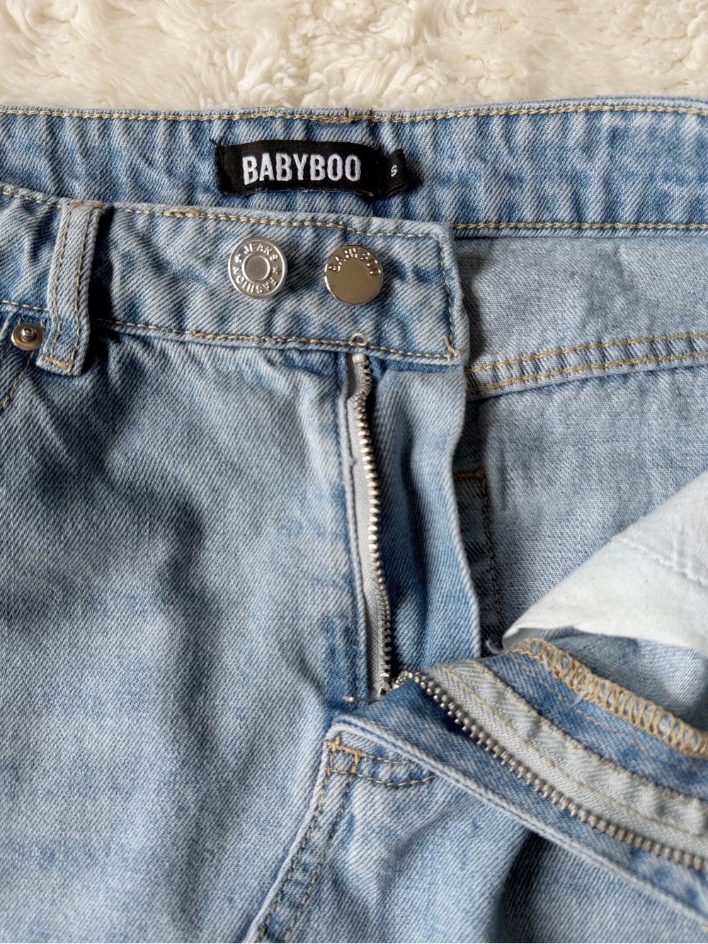Babyboo Woman Blue Denim Front Slit Maxi Skirt SMALL Bodycon Classic Western Y2K - Picture 6 of 7
